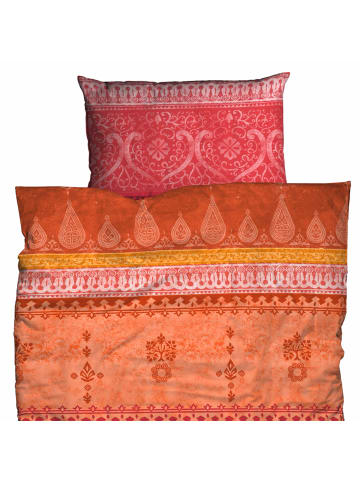 Casatex Bettwäsche Indi Orange Rot Satin in Orange - Rot