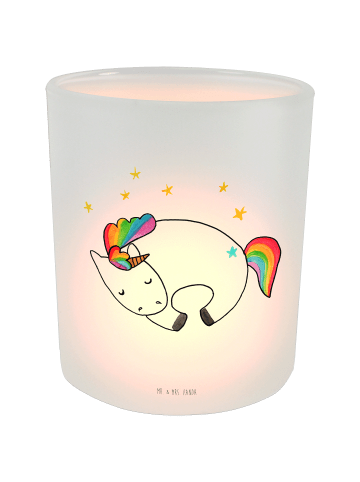 Mr. & Mrs. Panda teelichtglas Einhorn Nacht ohne Spruch in Transparent