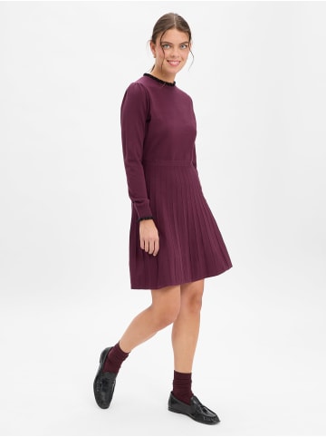 Marie Lund Strickkleid in aubergine - 0002