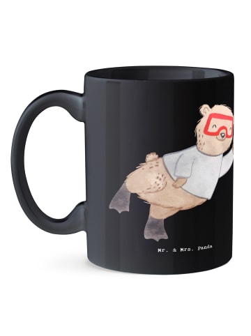 Mr. & Mrs. Panda Mug Schwimmlehrer Motivation mit Spruch in Schwarz