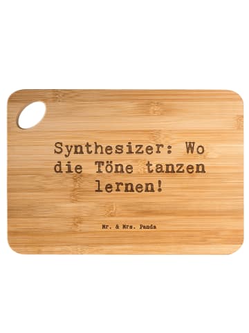 Mr. & Mrs. Panda Schneidebrett Spruch Synthesizer Tanz mit Spruch in Braun