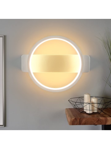 ZMH Wandleuchte LED in weiß 7W modern warmweiß 3000K Schlafzimmerlampe