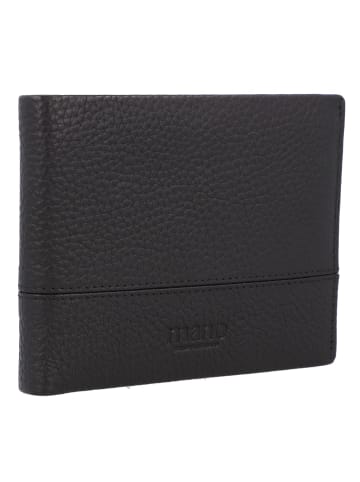 mano Don Tommas Geldbörse Leder 13 cm in schwarz