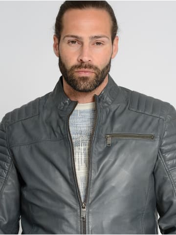 Maze Lederjacke Rocha in grau