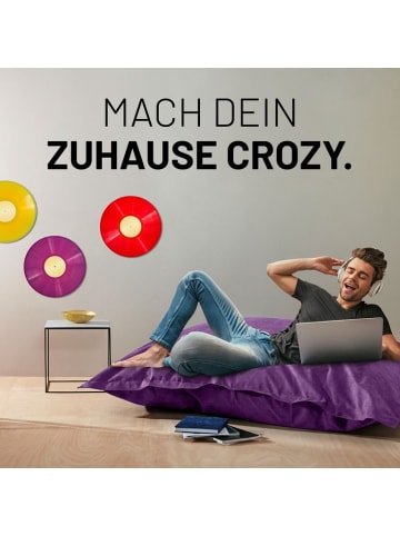 Lumaland Riesensitzsack XXL Microvelours Sitzsack 380l - 140x180cm - Lila