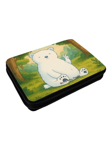Mr. & Mrs. Panda Federtasche Eisbär Faul Design ohne Spruch in Weiß