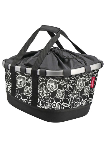 KLICKfix reisenthel Bikebasket GT 21 - Gepäckträgerkorb (Racktime) (racktimetwist blue) in fleur black