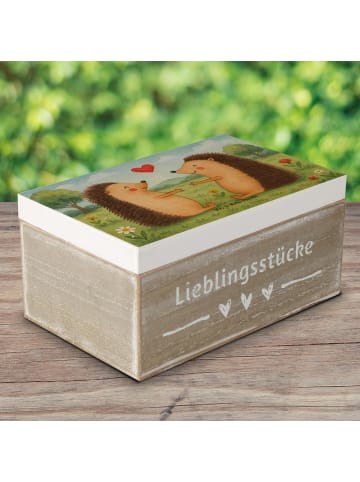 Mr. & Mrs. Panda Geschenkbox Igel Liebe Design ohne Spruch in Weiß