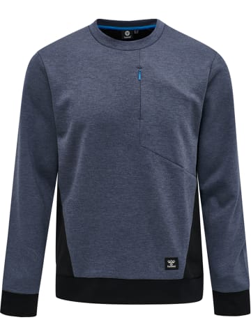 Hummel Sweatshirt Hmltropper Herren in BLACK IRIS MELANGE