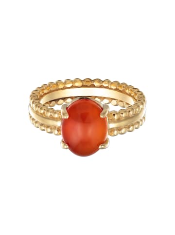 Elli Ring 925 Sterling Silber Kugel, Oval in Orange