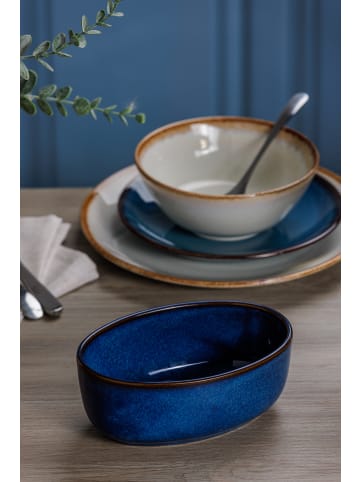 Mason Cash MASON CASH | Auflaufform, oval, RUSTIC CHARM, blau,