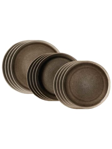 Ritzenhoff & Breker 12er Set Teller-Set Eda in braun