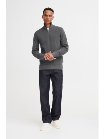 BLEND Troyer BHBAAL HALF ZIPP KNIT in grau