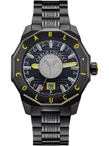 Carlo Colucci Dreizeiger Automatik Dorigati in Schwarz