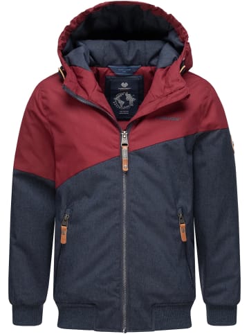 ragwear Winterjacke Jowell in Wine Red