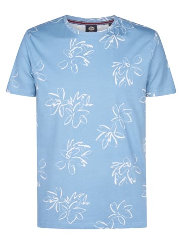 Petrol Industries T-Shirt mit Allover-Print Grafito in Blau