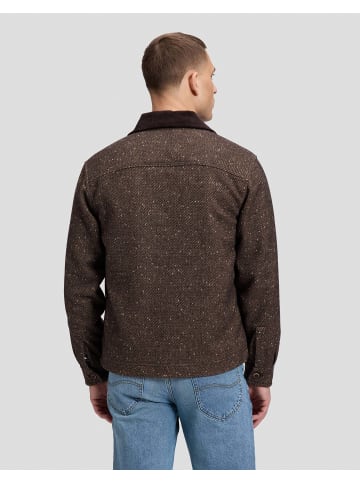 Lee Overshirt Cord Collar Mix in Chocolate Torte
