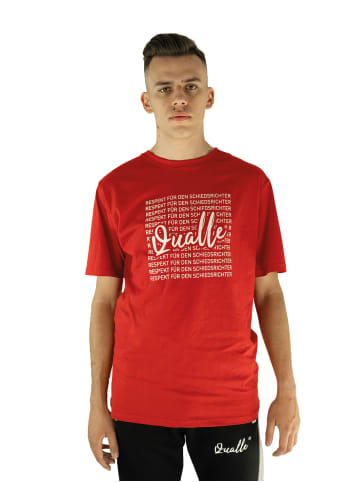 Qualle Freizeitshirt 100% Respekt in Rot