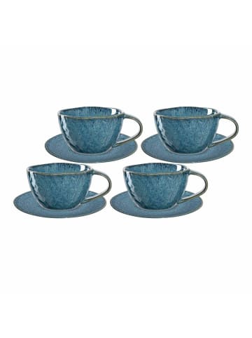 LEONARDO 4er Set Cappuccinotassen Matera 180 ml in Blau