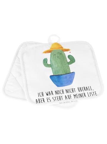 Mr. & Mrs. Panda Topfuntersetzer Kaktus Hut mit Spruch in Weiß