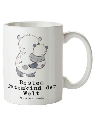 Mr. & Mrs. Panda Große Tasse Mit Henkel Panda Bestes Patenkind d... in Weiß