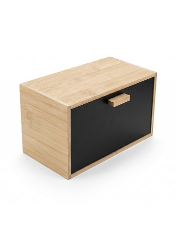 AROMELIO Bambusbrotkasten TABLEAU in Schwarz, (B) 33 x (H) 20 x (L) 18 cm