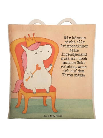 Mr. & Mrs. Panda Tote Bag Einhorn Prinzessin Design mit Spruch in Weiß