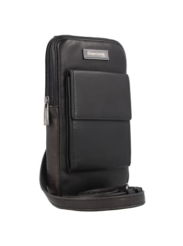 Greenland Nature Black Nappa Handytasche Leder 11.5 cm in black