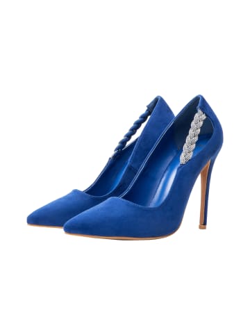 faina Pumps Mit Kristallverzierung in Blau