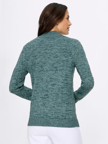 WITT WEIDEN Stehkragen-Pullover in jade-petrol-meliert