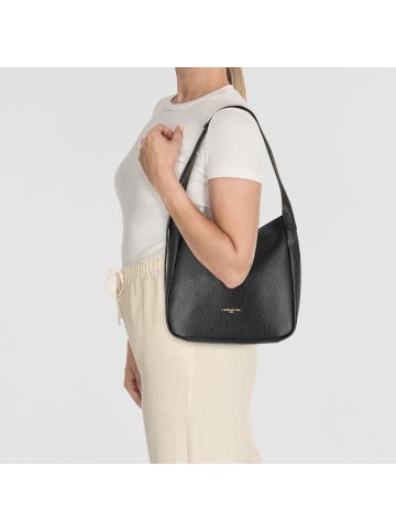 Lancaster Double Schultertasche Leder 31 cm in noir