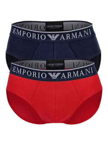 Emporio Armani Slip 2er Pack in Rot/Marine