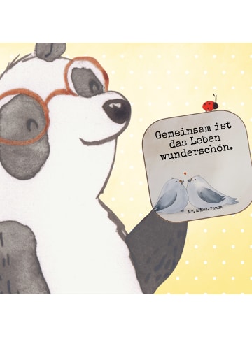 Mr. & Mrs. Panda Tischschoner Tauben Liebe Design mit Spruch in Weiß