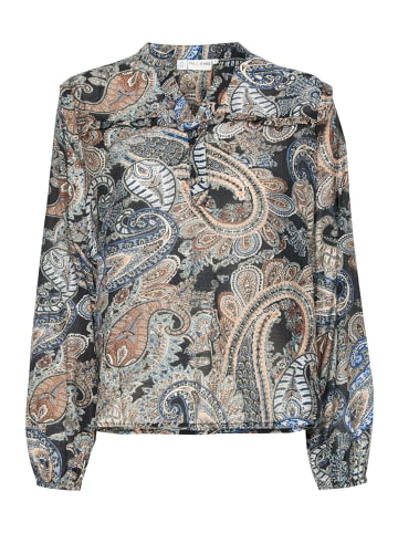 PULZ Jeans PZJAYLA LS Blouse loose fit in Dark Sapphire Paisley Printed