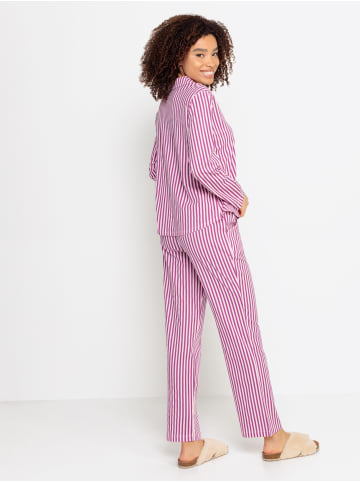 VIVANCE DREAMS Pyjama in lila hellrosa gestreift