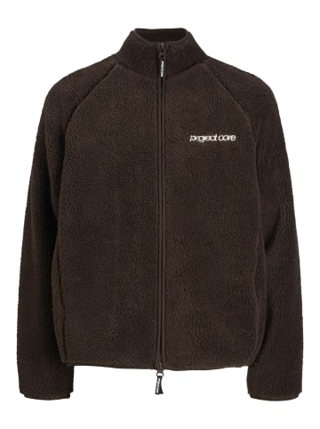 Jack & Jones Teddyfell Jacke in Chocolate Brown