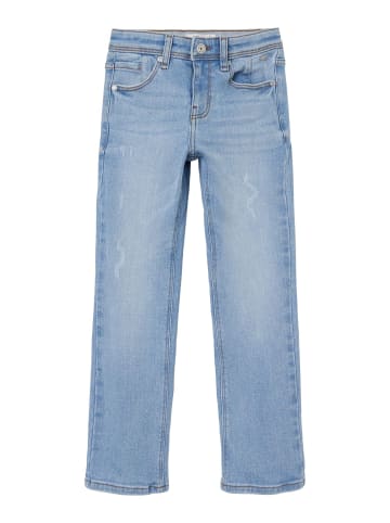 name it Straight Leg Denim Jeans mit verstellbarem Bund NKMSILAS in Hellblau