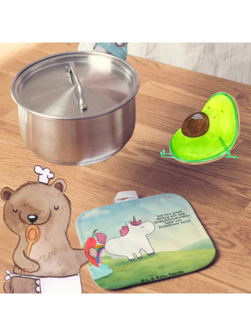 Mr. & Mrs. Panda Potholder Einhorn Pupsen Design mit Spruch in Weiß