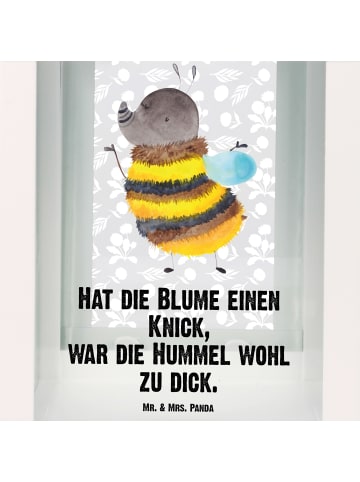 Mr. & Mrs. Panda Deko Laterne Hummel flauschig mit Spruch in Transparent