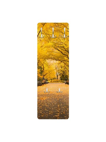 WALLART Garderobe - Herbst im Central Park in Gold