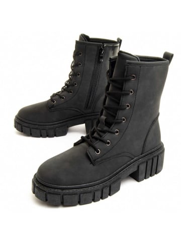 Montevita Stiefel Plateaustiefel Militarsuav in Schwarz