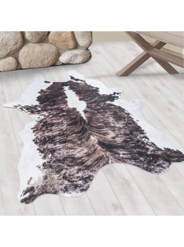 KADIMA DESIGN Teppich Waschbar Flachgewebe Kuhfell-Imitat Polyester Wohnzimmer