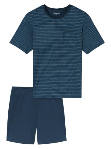 Schiesser Schlafanzug Comfort Essentials in Deep blue