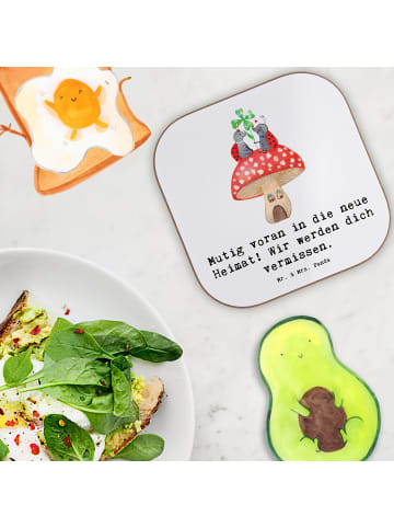 Mr. & Mrs. Panda Untersetzer Tasse Umzug in eine neue Stadt mit ... in Weiß