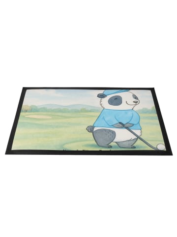 Mr. & Mrs. Panda Fußmatte Panda Golfen Design ohne Spruch in Weiß