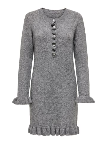 ONLY Strickkleid in Medium Grey Melange