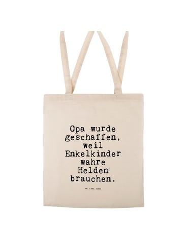 Mr. & Mrs. Panda Tragetasche Opa wurde geschaffen, weil... mit S... in Creme