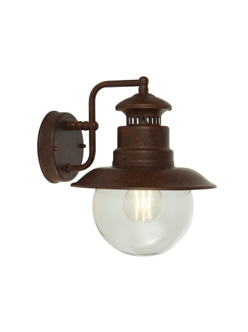 Licht-Erlebnisse Außen Wandlampe (B)21.5 x (H)27 cm in Rostbraun