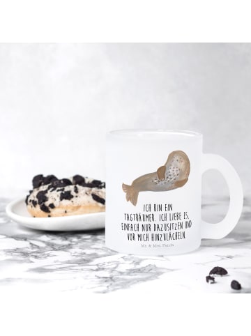 Mr. & Mrs. Panda Häferl Robbe Lachen mit Spruch in Transparent