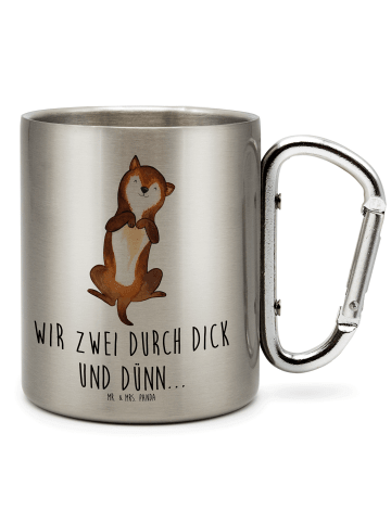 Mr. & Mrs. Panda Becher Hund Streicheln mit Spruch in Silber